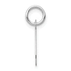 14K White Gold Small Slanted Block Initial J Char