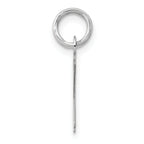 14K White Gold Small Slanted Block Initial K Char