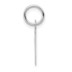14K White Gold Small Slanted Block Initial N Char