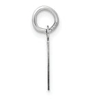 14K White Gold Small Slanted Block Initial P Char