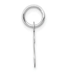 14K White Gold Small Slanted Block Initial S Char
