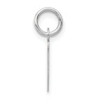 14K White Gold Small Slanted Block Initial T Char