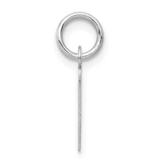 14K White Gold Small Slanted Block Initial T Char