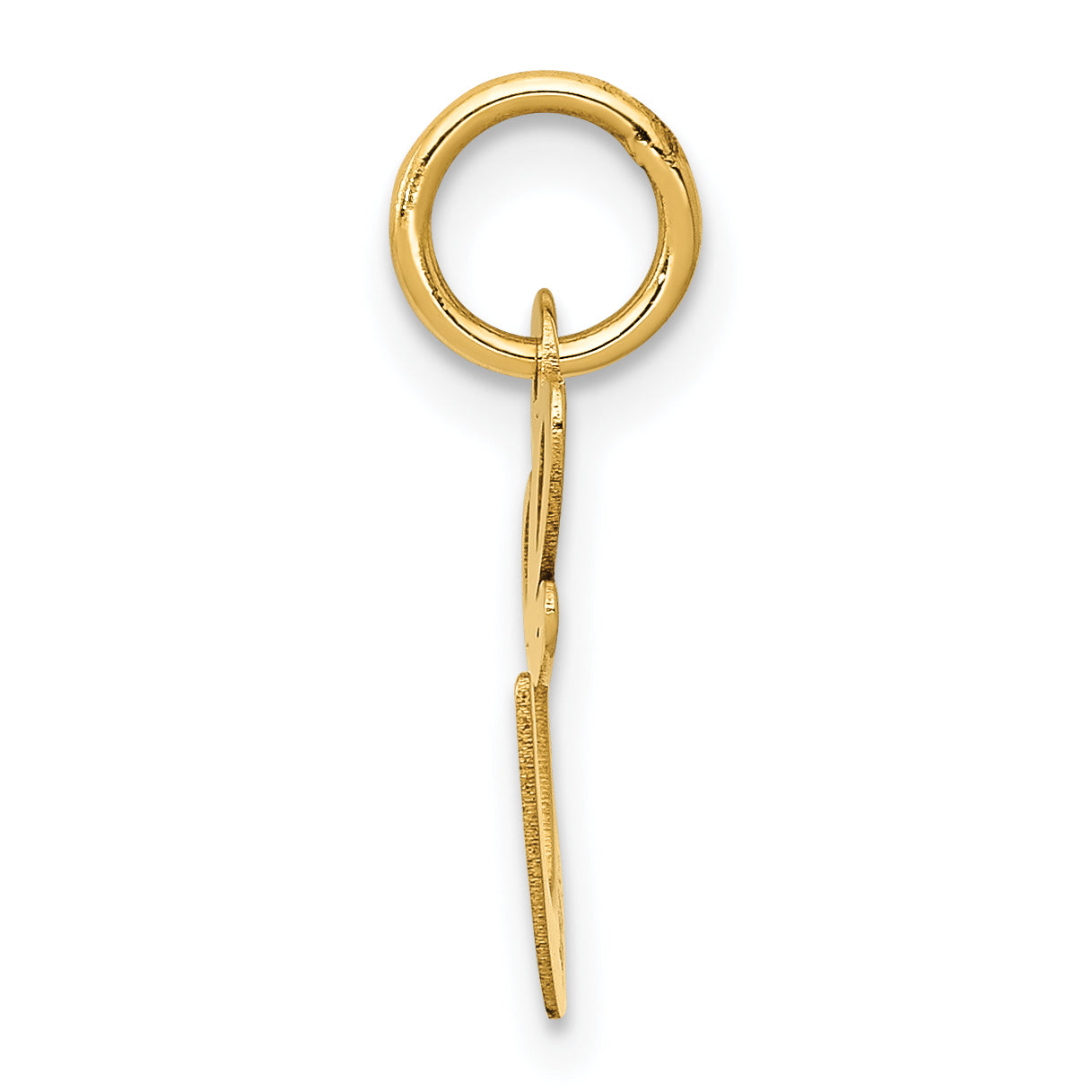 14K Small Fancy Script Initial E Charm Secondary image