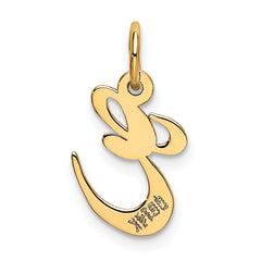 14K Small Fancy Script Initial E Charm