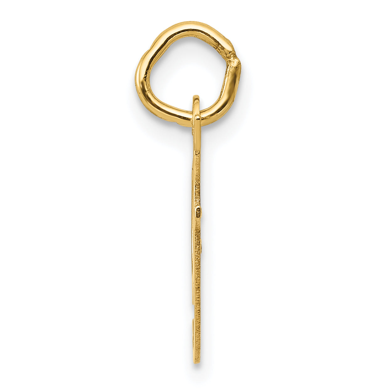 14K Small Fancy Script Initial F Charm Secondary image