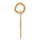 14K Small Fancy Script Initial F Charm