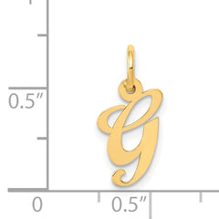 14K Small Fancy Script Initial G Charm
