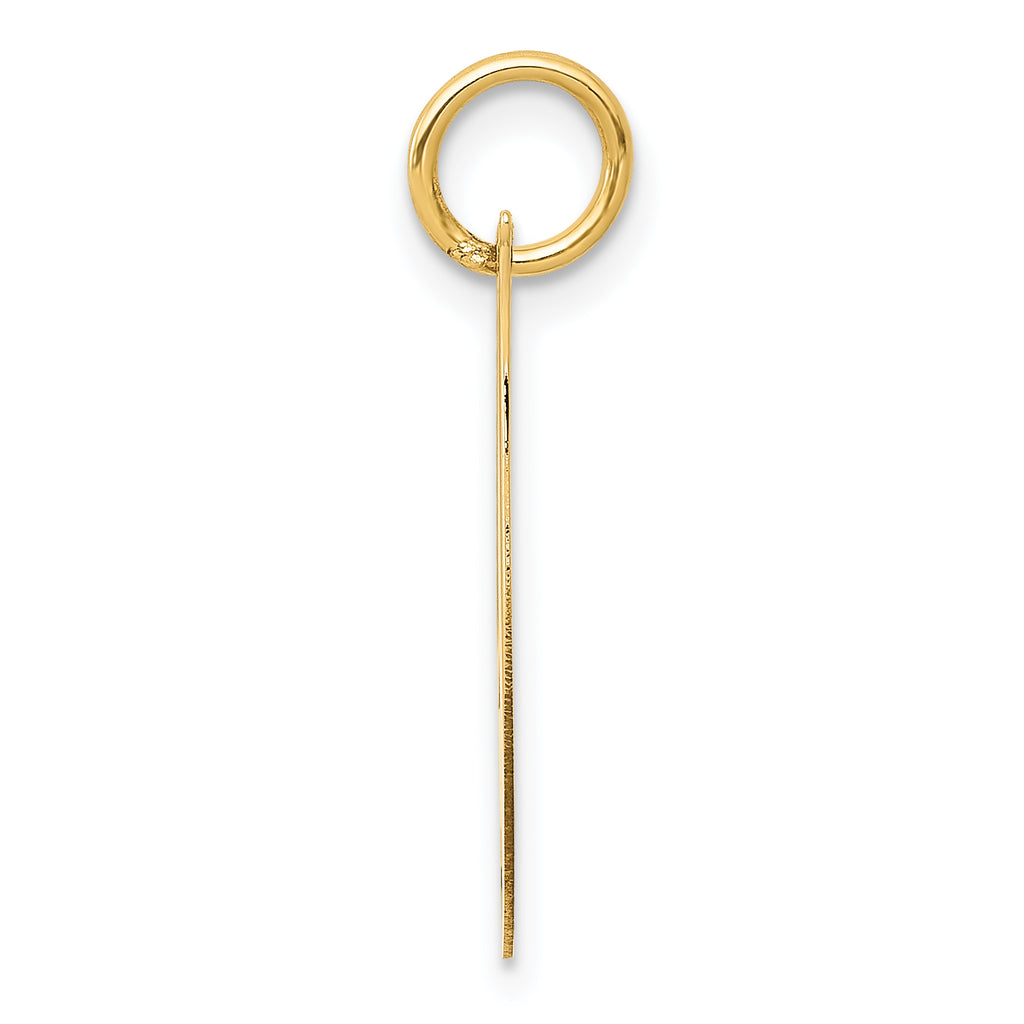 14K Small Fancy Script Initial I Charm