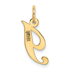14K Small Fancy Script Initial I Charm