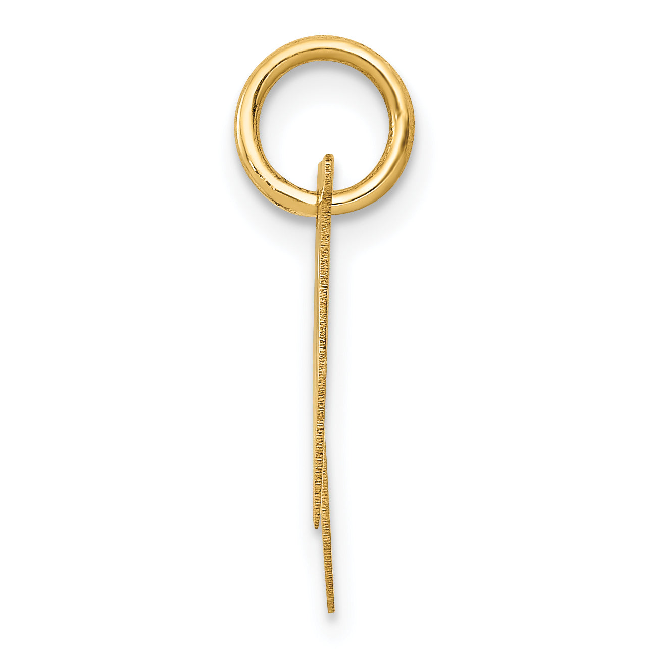 14K Small Fancy Script Initial N Charm Secondary image