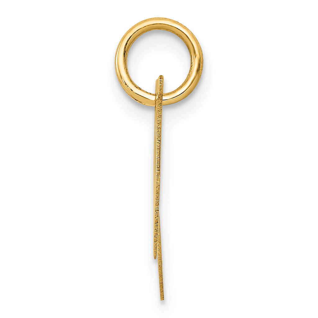 14K Small Fancy Script Initial N Charm