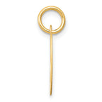 14K Small Fancy Script Initial O Charm