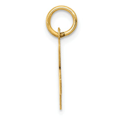 14K Small Fancy Script Initial R Charm