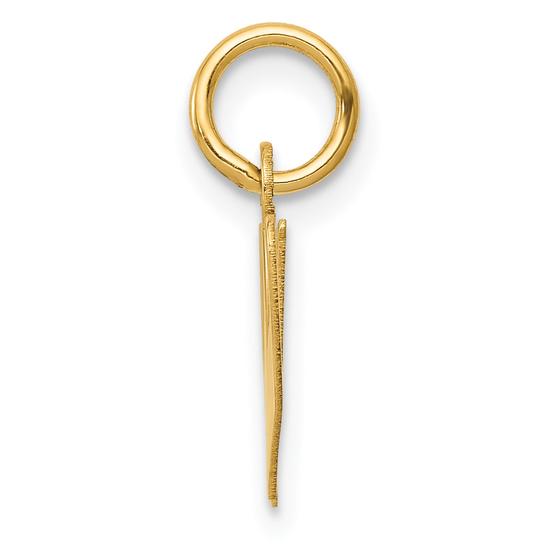 14K Small Fancy Script Initial W Charm Secondary image
