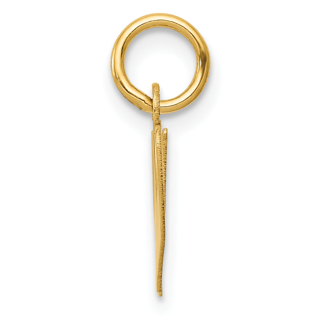 14K Small Fancy Script Initial W Charm