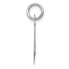 14K White Gold Small Fancy Script Letter A Initial Charm