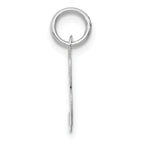14K White Gold Small Fancy Script Letter B Initial Charm