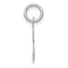 14K White Gold Small Fancy Script Letter B Initial Charm