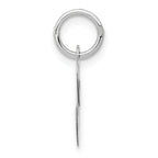 14K White Gold Small Fancy Script Letter C Initial Charm