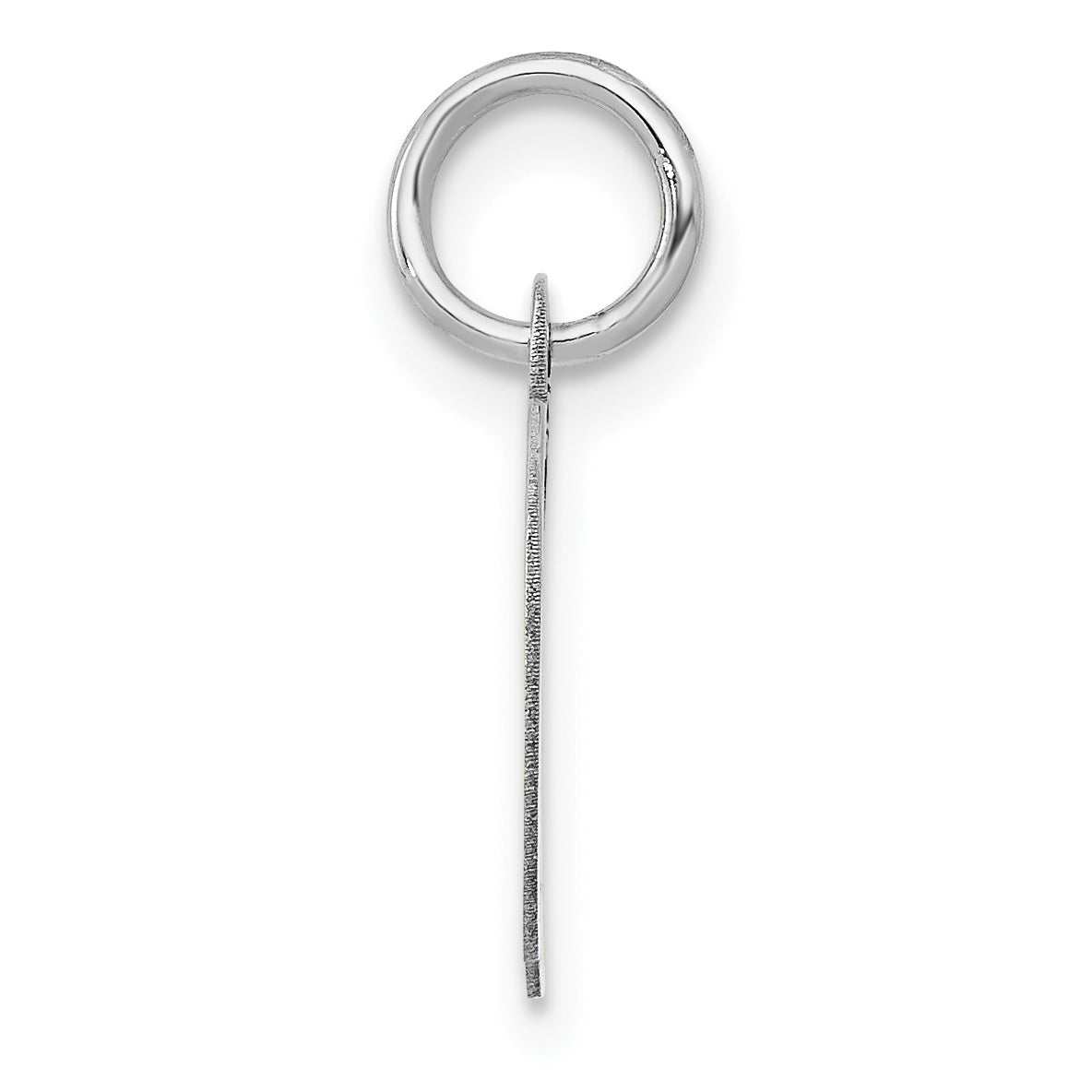 14K White Gold Small Fancy Script Letter D Initial Charm Secondary image