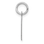 14K White Gold Small Fancy Script Letter D Initial Charm