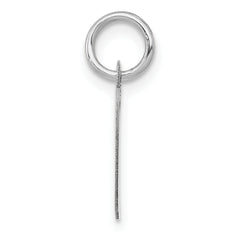 14K White Gold Small Fancy Script Letter D Initial Charm