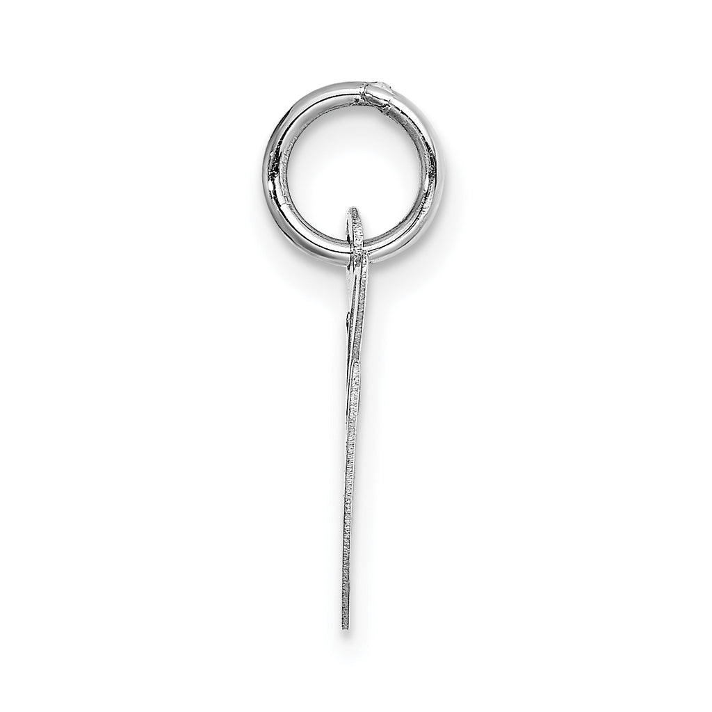 14K White Gold Small Fancy Script Initial G Charm