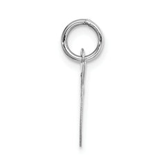 14K White Gold Small Fancy Script Initial G Charm