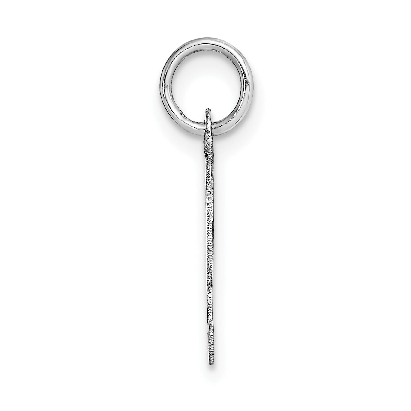 14K White Gold Small Fancy Script Initial H Charm Secondary image