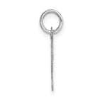 14K White Gold Small Fancy Script Initial H Charm