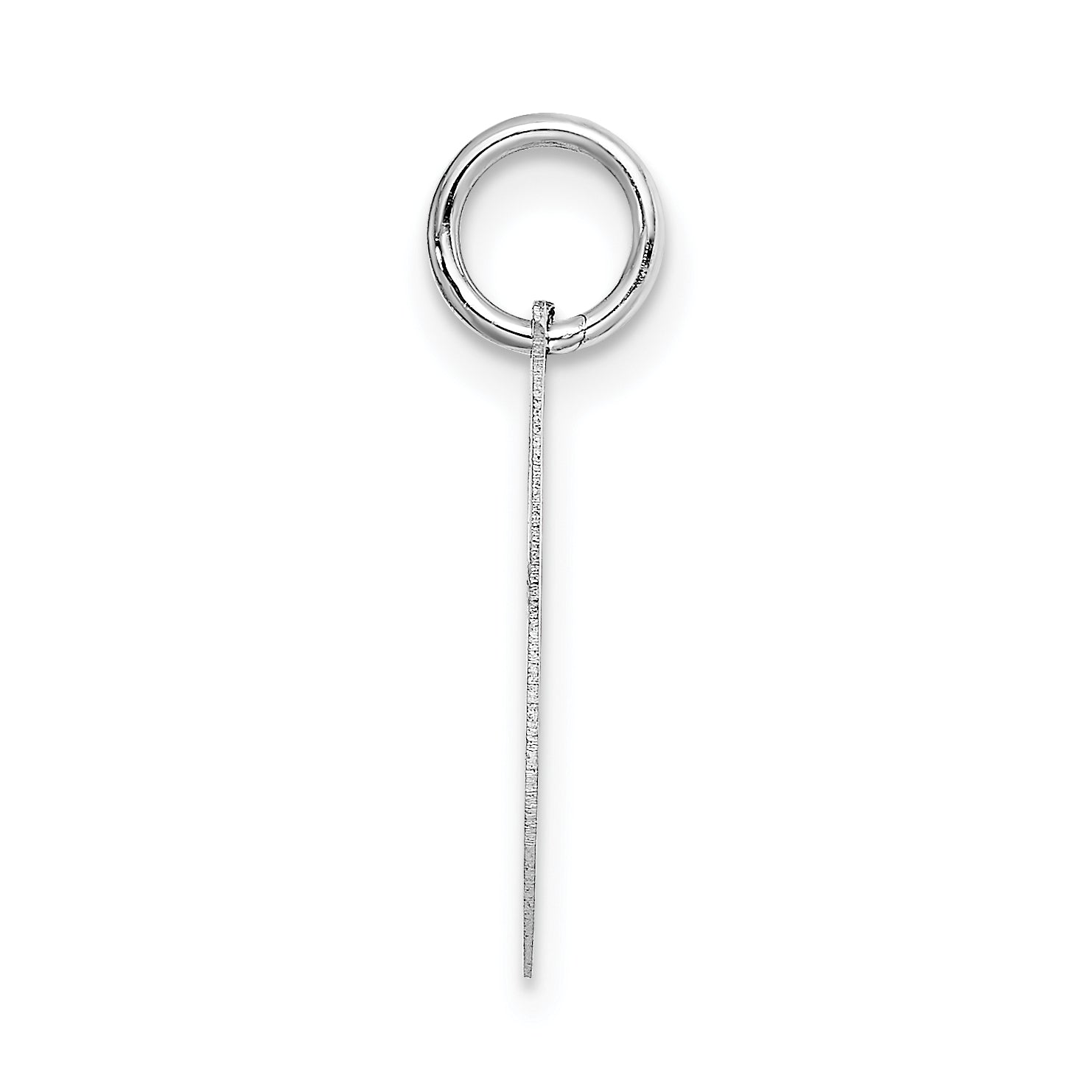 14K White Gold Small Fancy Script Initial J Charm Secondary image