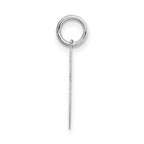 14K White Gold Small Fancy Script Initial J Charm