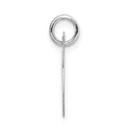 14K White Gold Small Fancy Script Initial K Charm