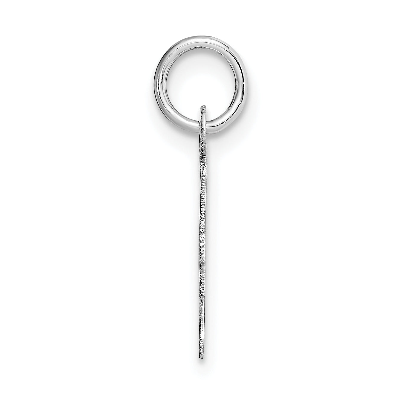 14K White Gold Small Fancy Script Initial L Charm Secondary image