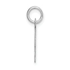 14K White Gold Small Fancy Script Initial L Charm