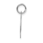 14K White Gold Small Fancy Script Initial M Charm