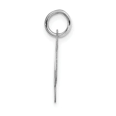 14K White Gold Small Fancy Script Initial M Charm