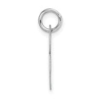 14K White Gold Small Fancy Script Initial R Charm
