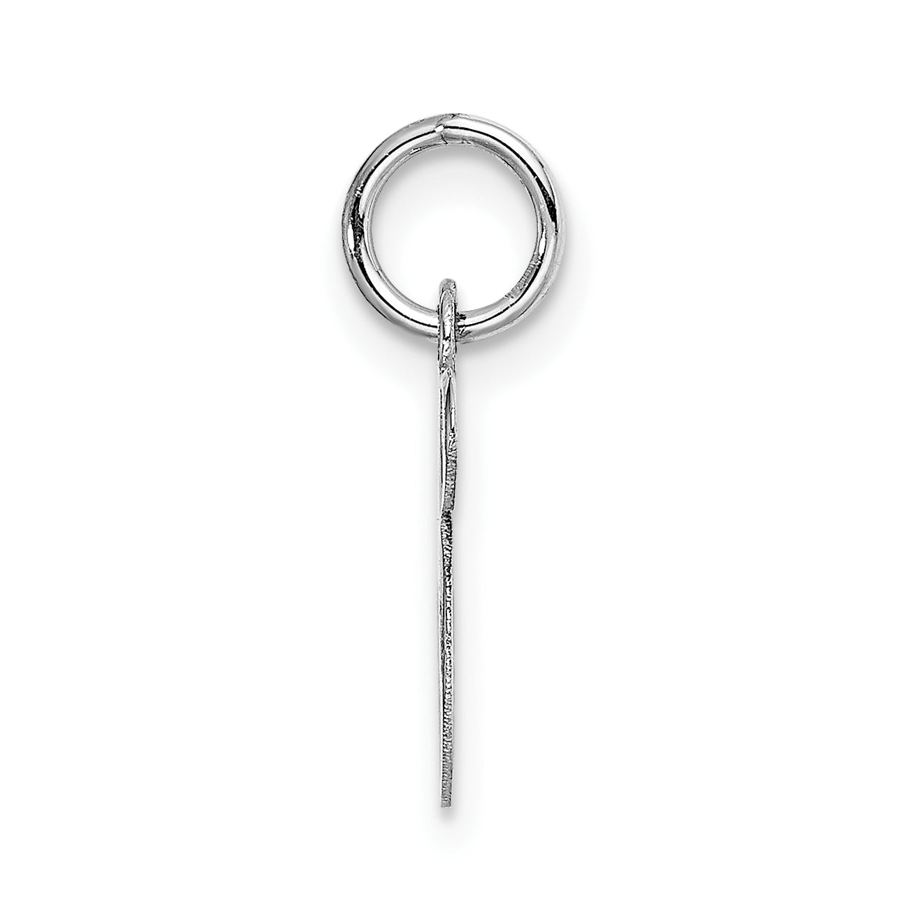 14K White Gold Small Fancy Script Initial S Charm Secondary image