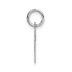 14K White Gold Small Fancy Script Initial S Charm