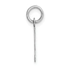 14K White Gold Small Fancy Script Initial T Charm
