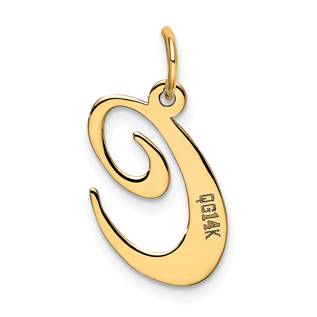 14K Medium Fancy Script Letter C Initial Charm