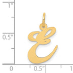 14K Medium Fancy Script Initial E Charm