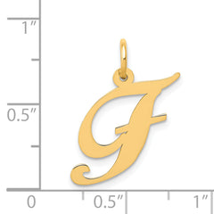 14K Medium Fancy Script Initial F Charm