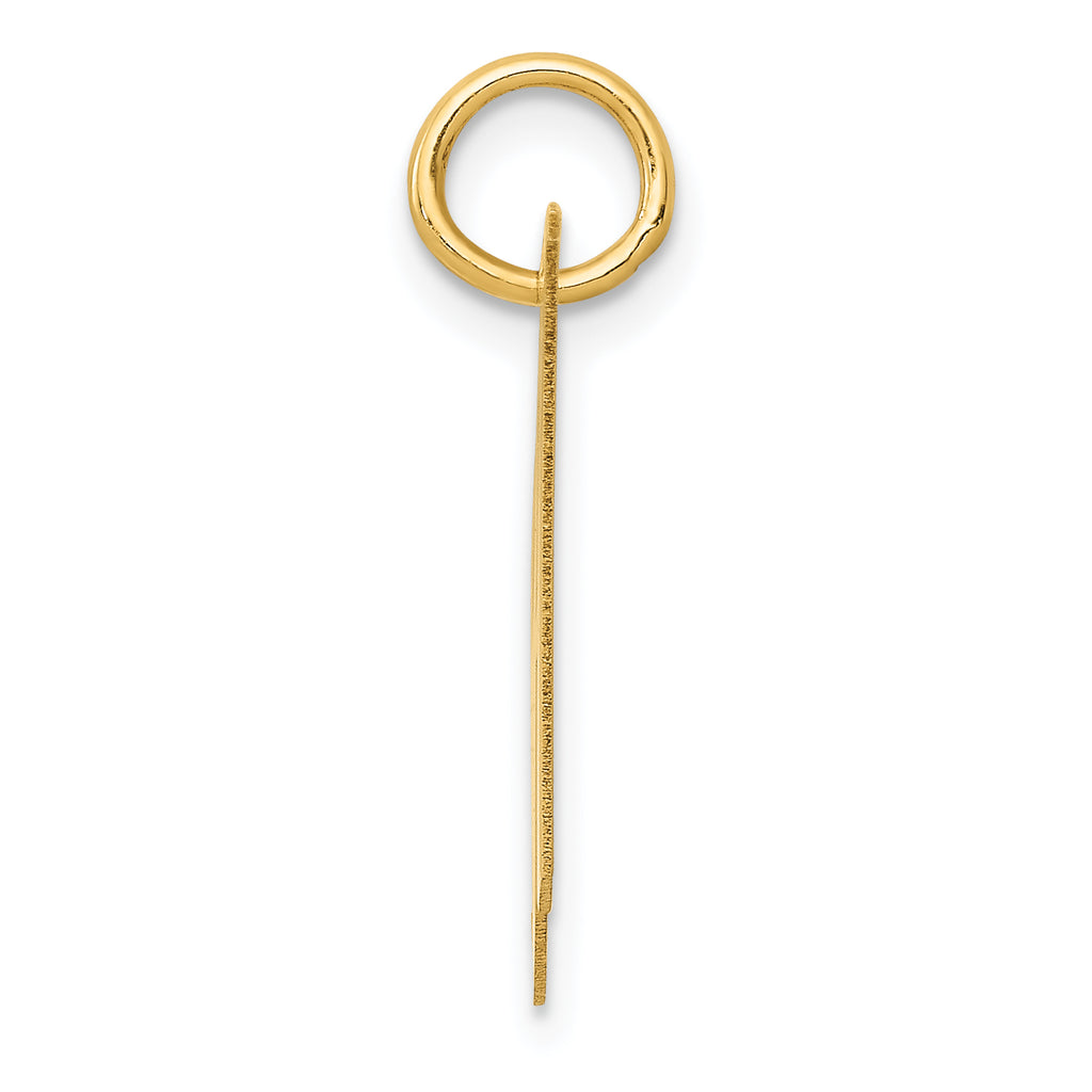 14K Medium Fancy Script Initial H Charm