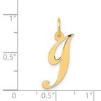 14K Medium Fancy Script Initial J Charm