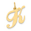 14K Medium Fancy Script Letter K Initial Charm