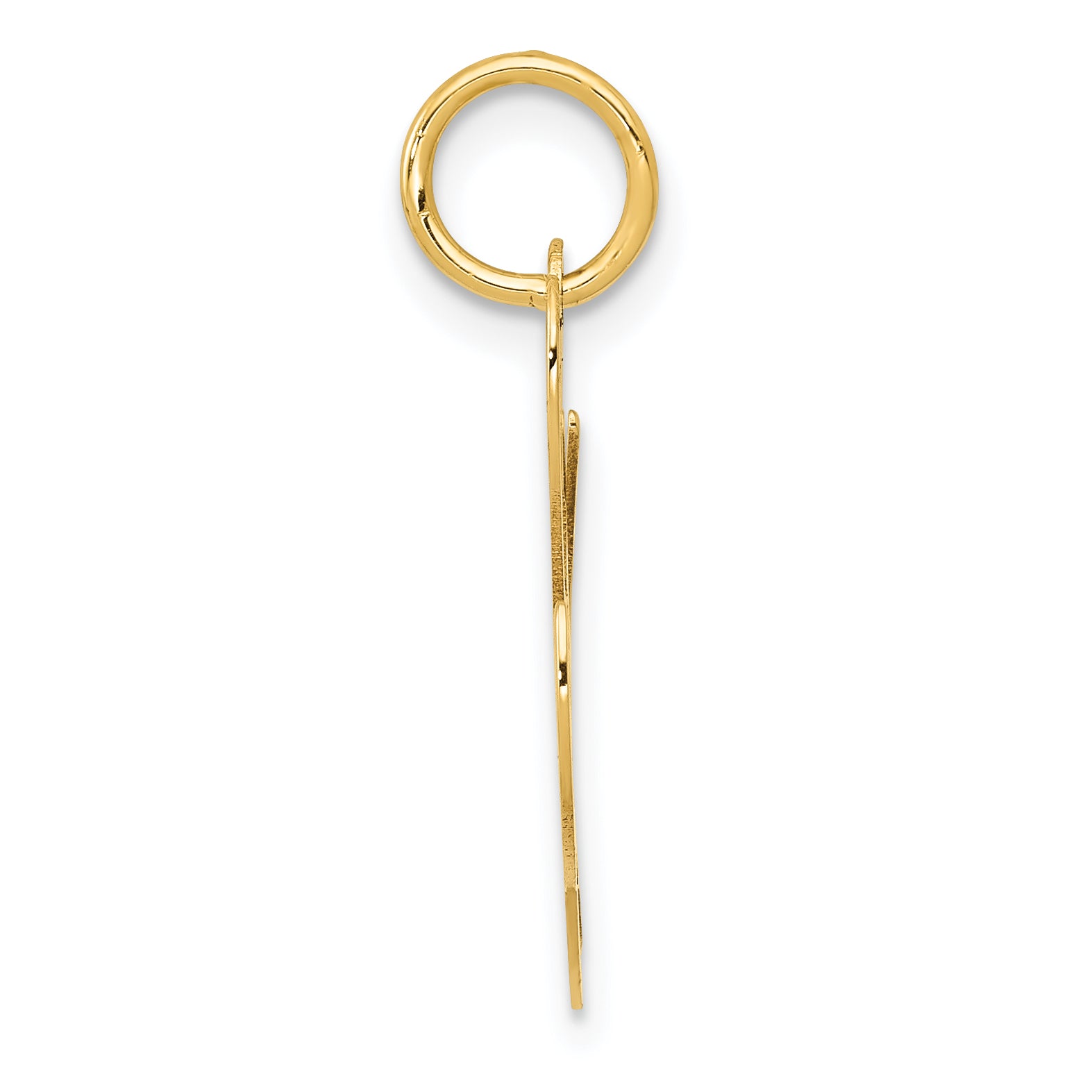 14K Medium Fancy Script Initial L Charm