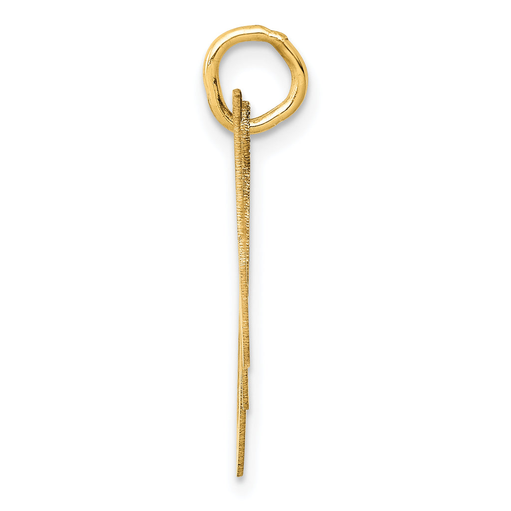 14K Medium Fancy Script Initial M Charm
